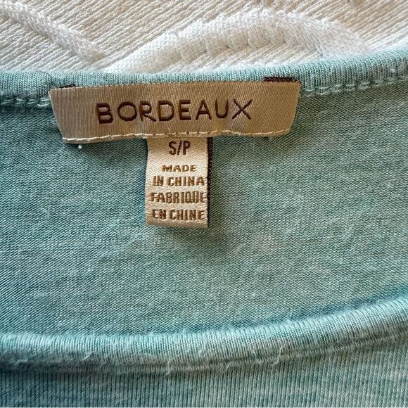 Bordeaux Asymmetrical Hem Top | Seafoam Green | Size S/P | Anthropologie - Picture 4 of 8